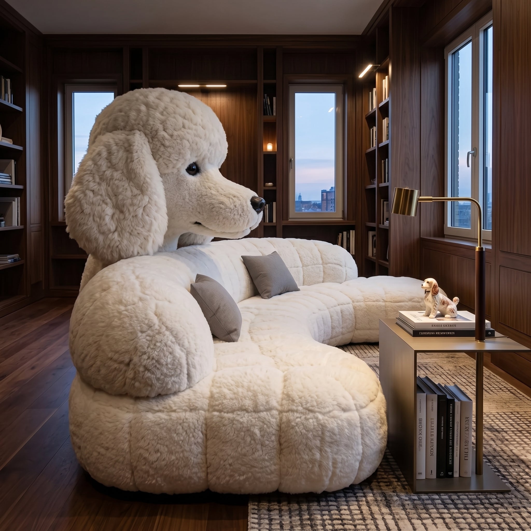 Cuddle Giant Plush Puppy Lounge Sofa - Image 2