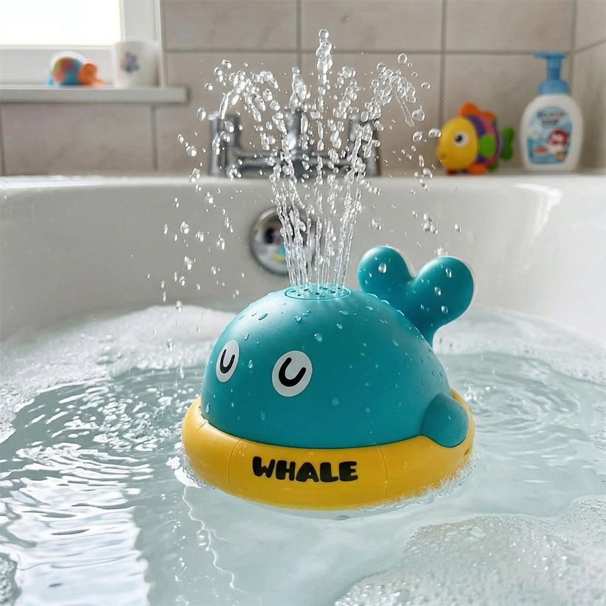 Splash Whale Auto-Spray Baby Bath Water Toy - Image 0