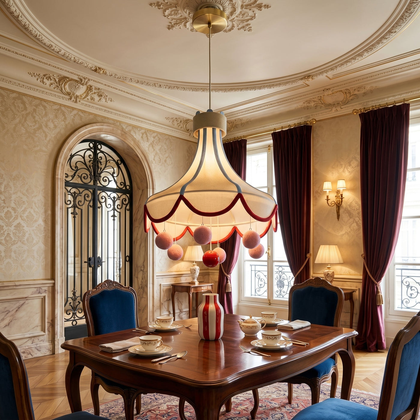 Tent Canopy Pom-Pom Pendant Ceiling Lamp - Image 2