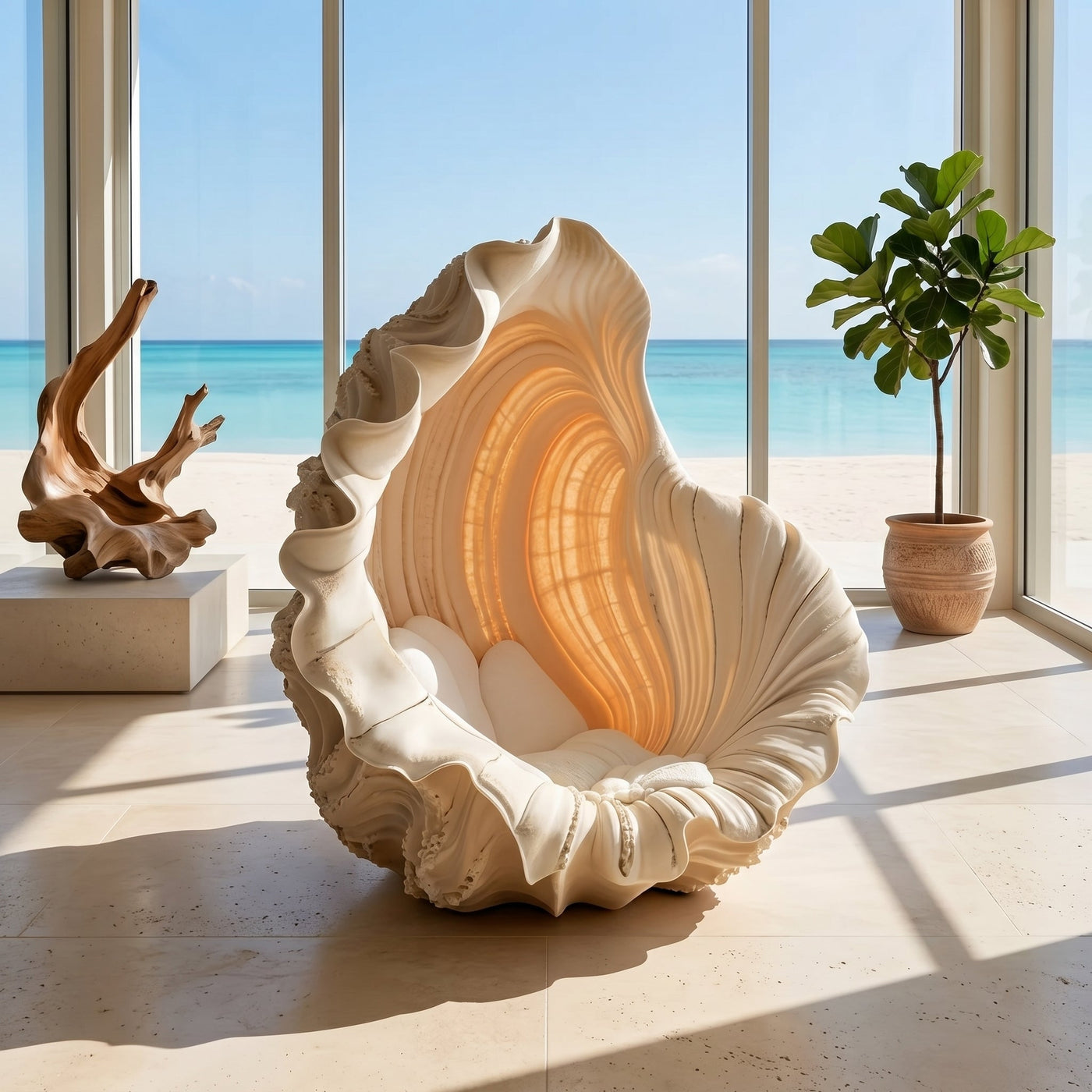 Mermaid Sea Shell Lounger Chair - Image 2