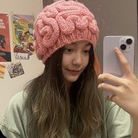 Too Much IQ Knitted Brain Beanie - Image 2