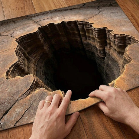 Mind Bender Non-Slip 3D Optical Illusion Floor Rug