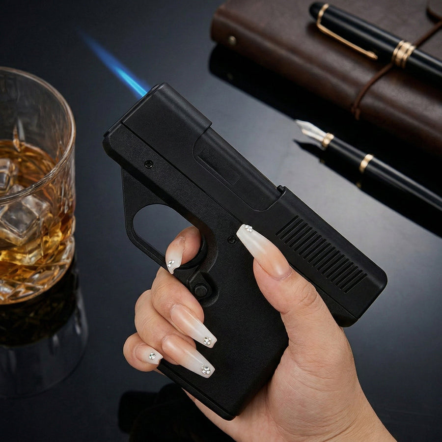 Gun Shape Secret Storage Jet Flame Lighter - Image 0