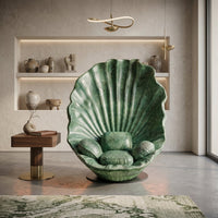 Sea Shell Velvet Accent Lounge Chair - Image 2