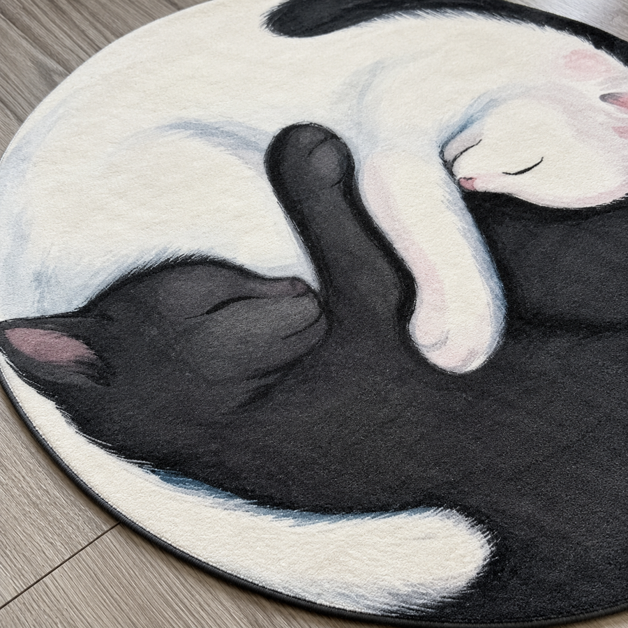 Tappeto Gatti Yin Yang