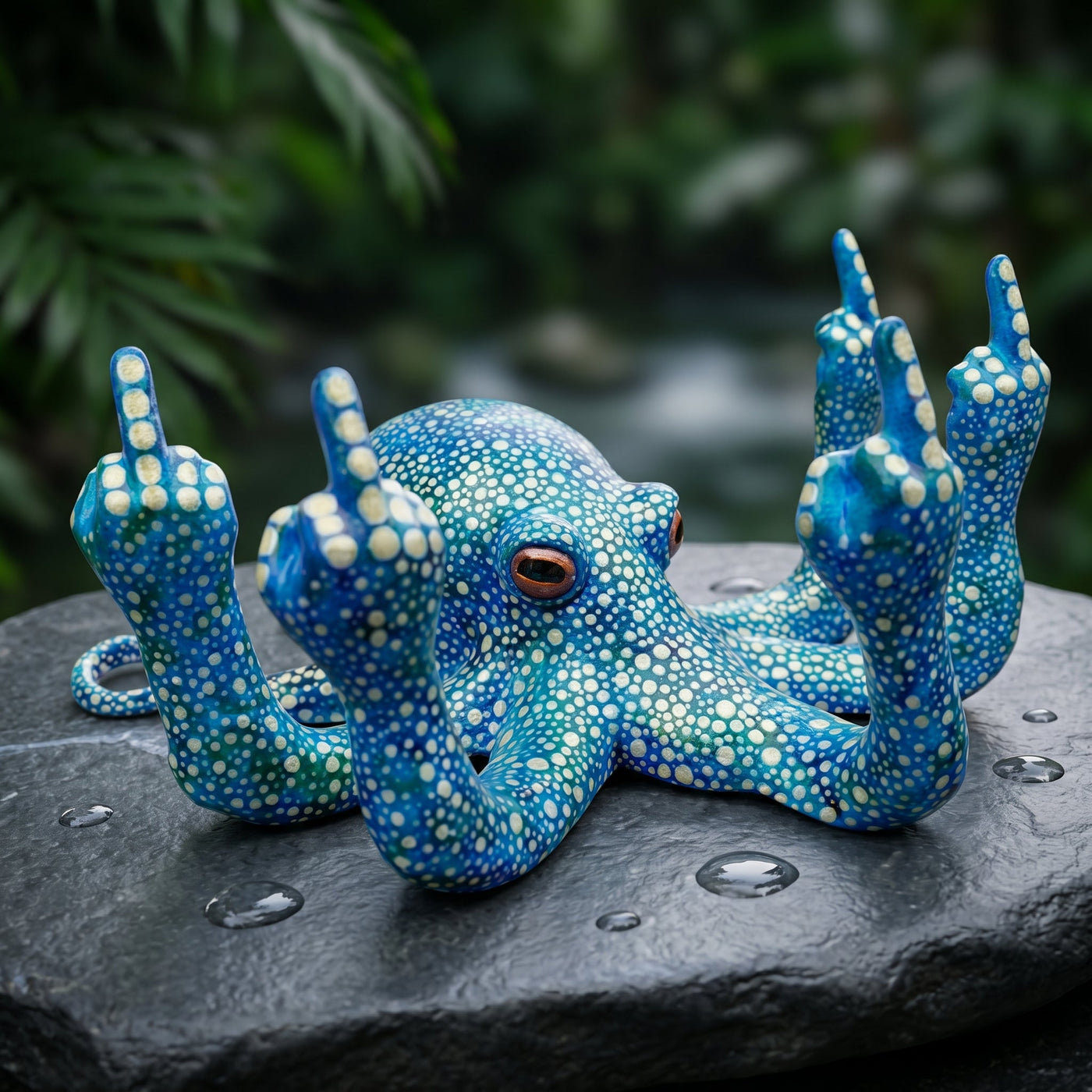 Angry Luminous Octopus Resin Decor - Image 1