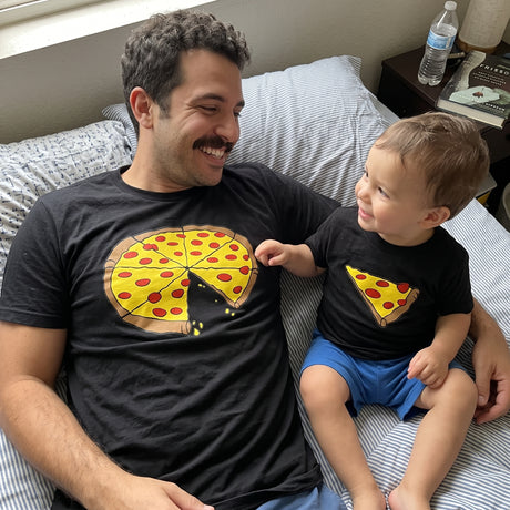 Slice & Baby Pizza Family Matching T-Shirt Set