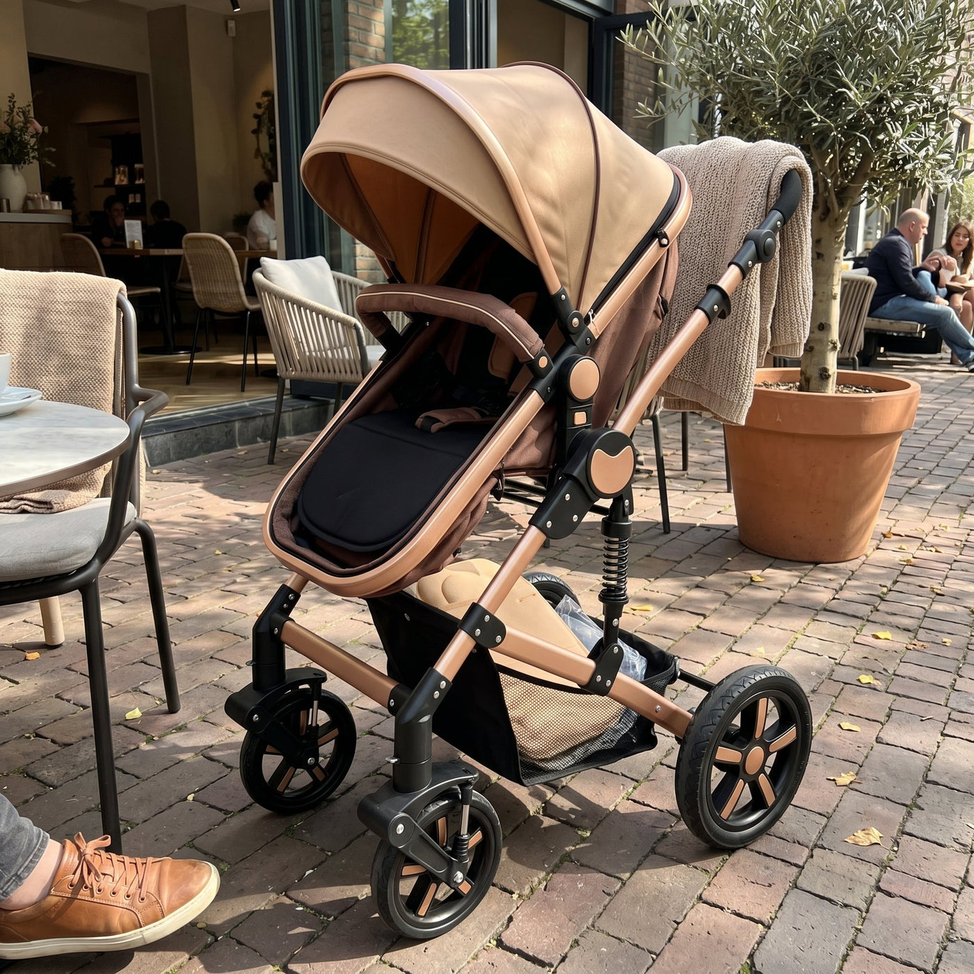 Modern High Landscape Multifunctional 3 in 1 Baby Stroller - Image 3