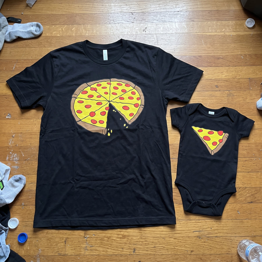 Slice & Baby Pizza Family Matching T-Shirt Set