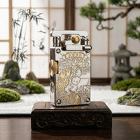 Ottonara Hand-Engraved Vintage Brass Windproof Lighter - Image 2