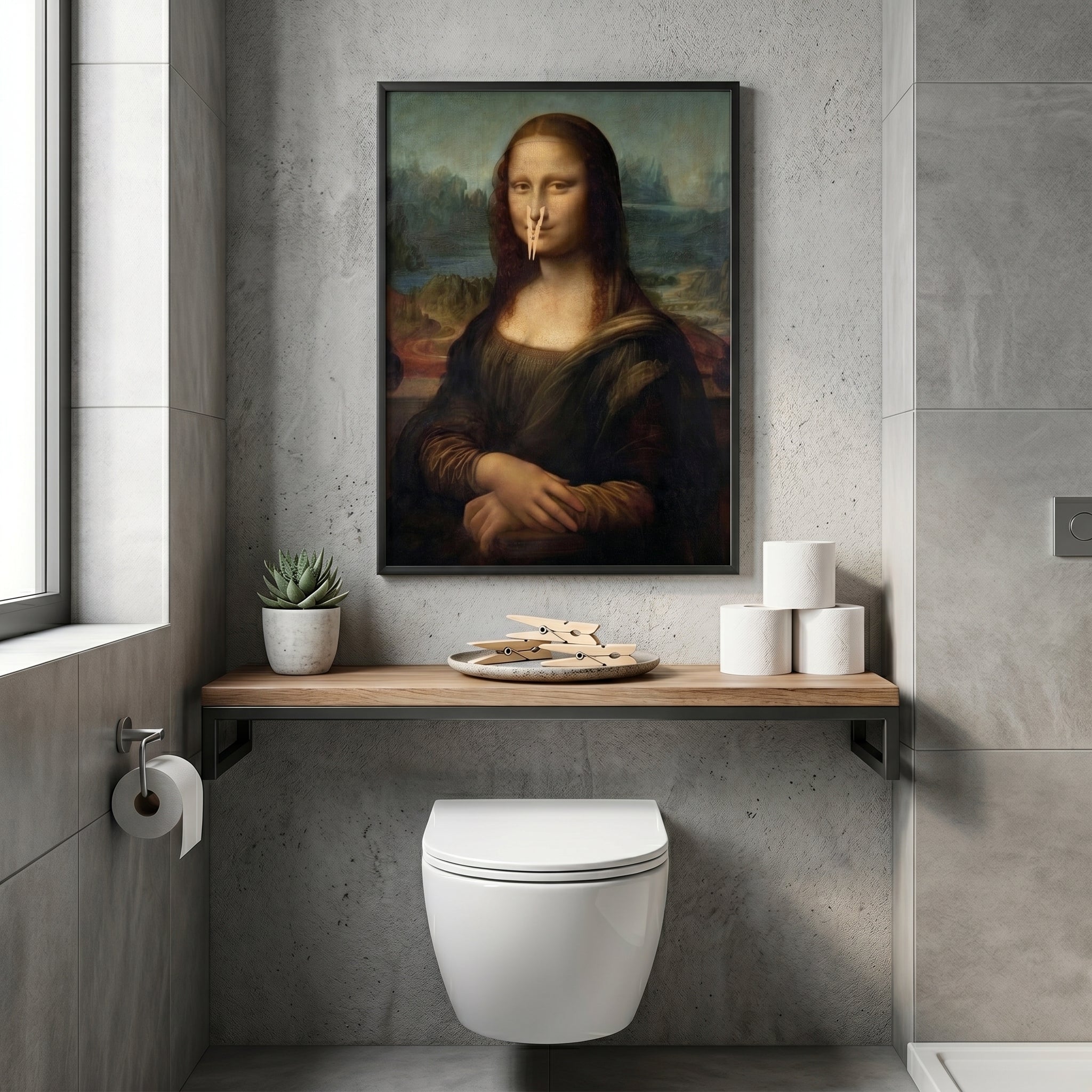 Restroom Renaissance Quirky Parody Bathroom Art Poster - Image 6