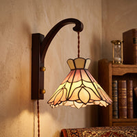 Floral Stained Glass Wall Lamp - Image 3
