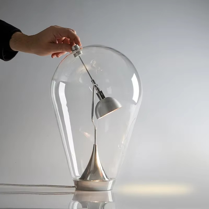 Glass Halo Sculptural Table Lamp - Image 4