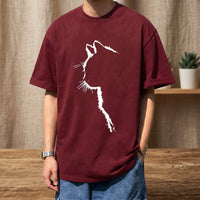 Cat Line Abstract T-Shirt - Image 4