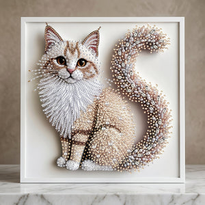 Hush Fluffy Kitten Rhinestone Wall Canvas - Image 0