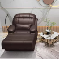 Premium Italian Leather Reclining Lounge Chair - Image 5