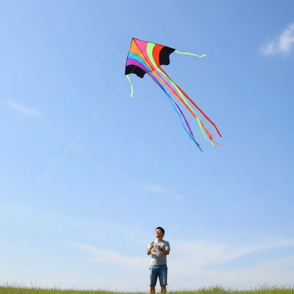 Colorful Long Tail Outdoor Rainbow Kite - Image 3
