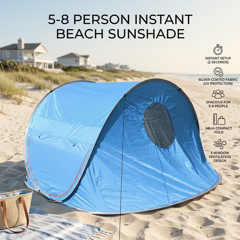 Pop-Up Instant Sun Shade Beach Tent - Image 1