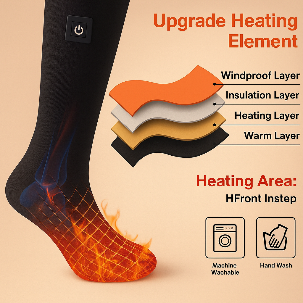 Electric Heat Circulation Cold-Weather Winter Socks - Image 2