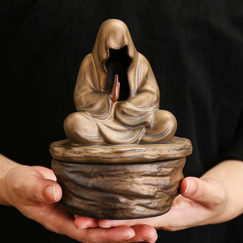 Silent Monk Backflow Ceramic Incense Burner - Image 5