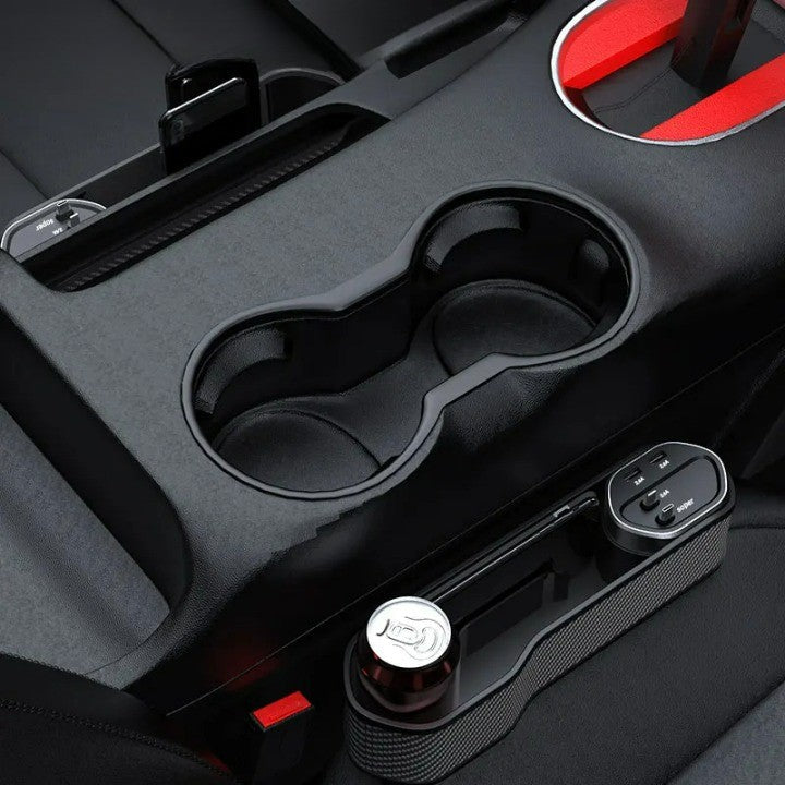 Car Seat Gap Organizer Cup Holder Wireless Charger - Image 4