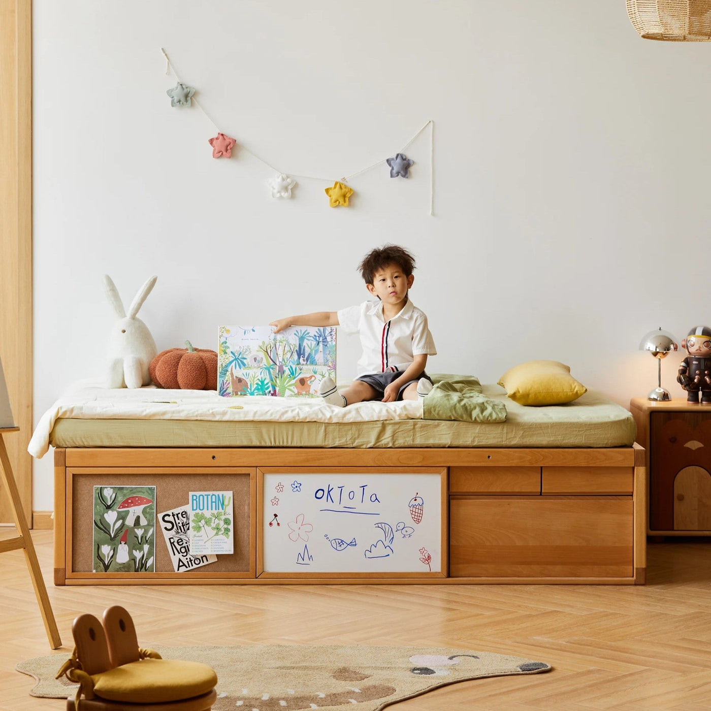 Cozy Corner Wooden Built-In Storage Children’s Bed - Image 4