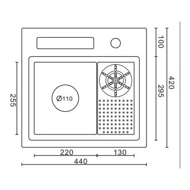 Smart Flow Nano Stainless Steel User-Friendly Cup Washer Sink - Image 3