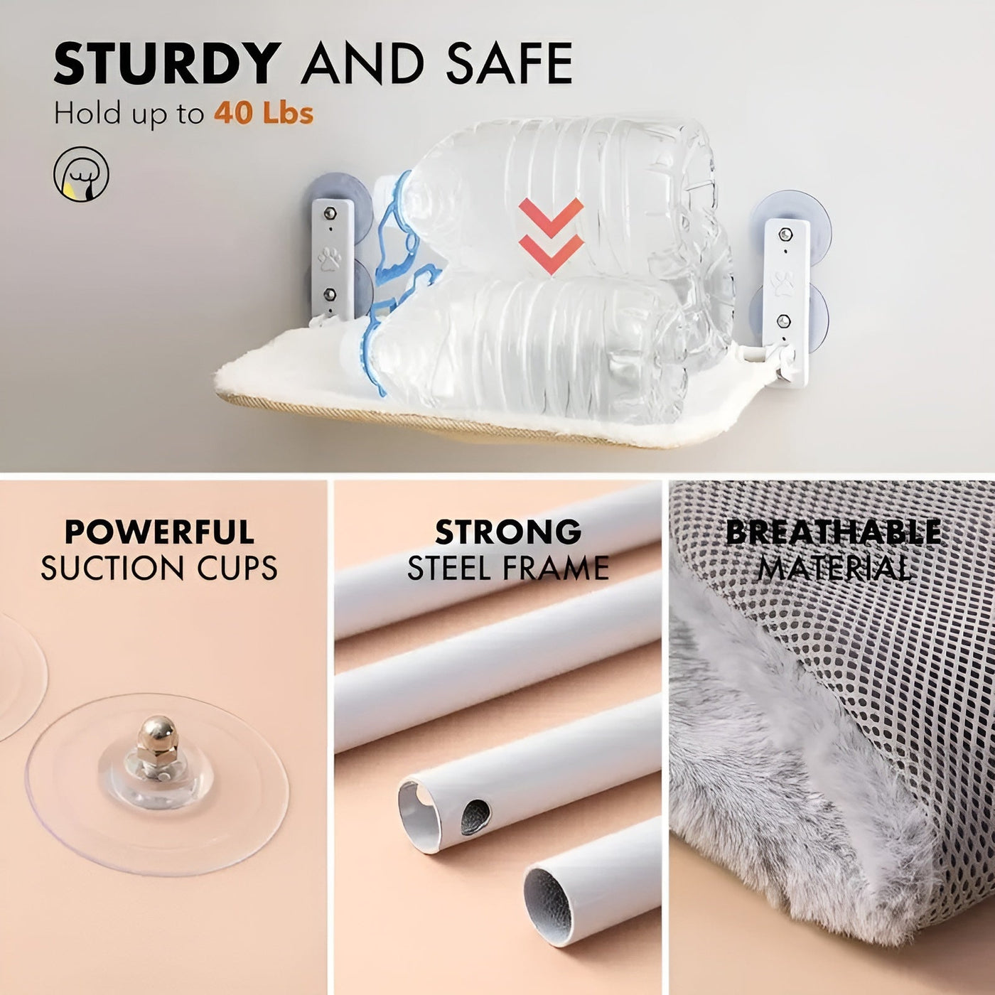 Window Side Foldable Comfy Cat Bed - Image 5