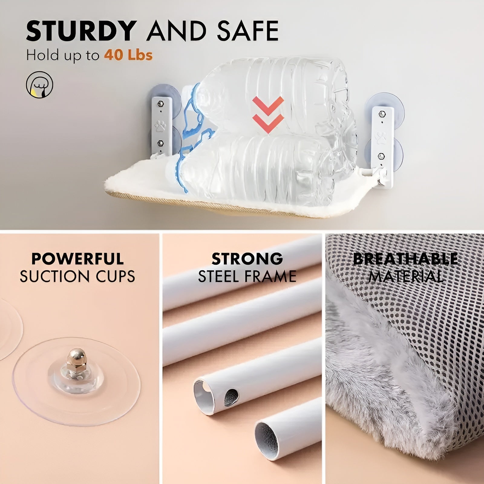 Window Side Foldable Comfy Cat Bed - Image 5