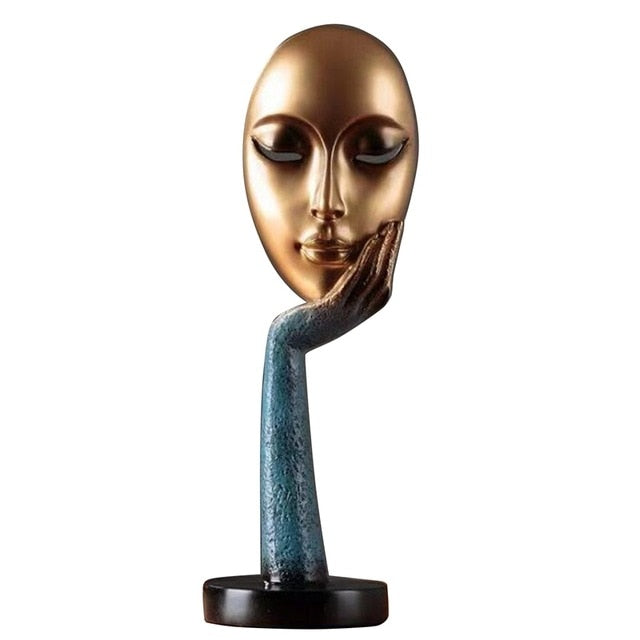 Modern Abstract Human Face Art Statue - Image 9