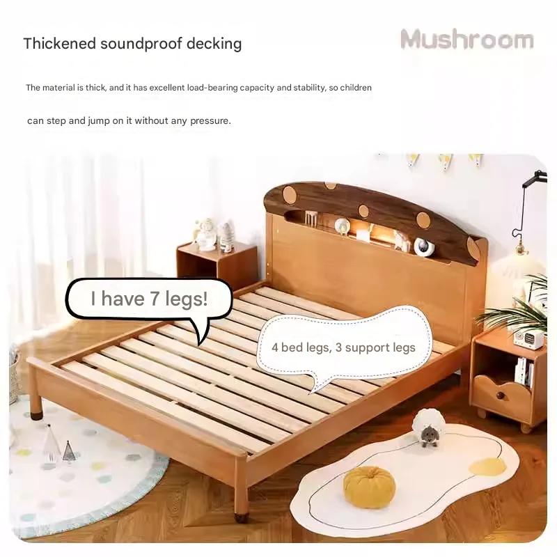 Mushroom Skytime Night Simple Wooden Bed - Image 5