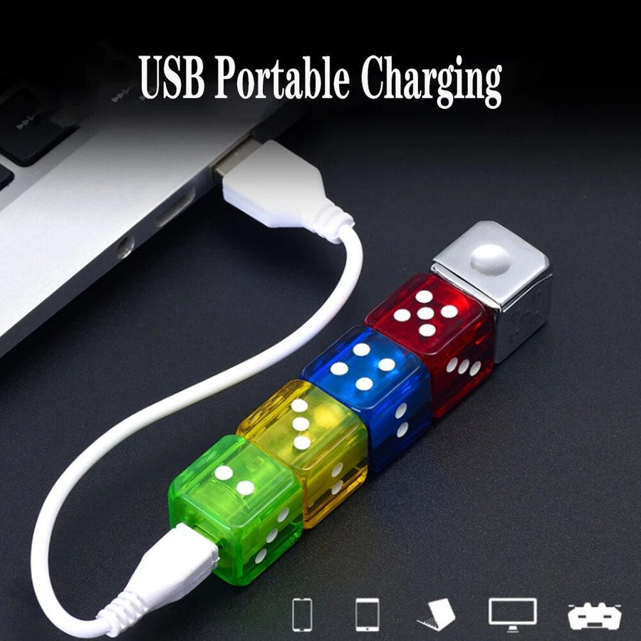 Rotatable Glowing Dice Lighter - Image 1