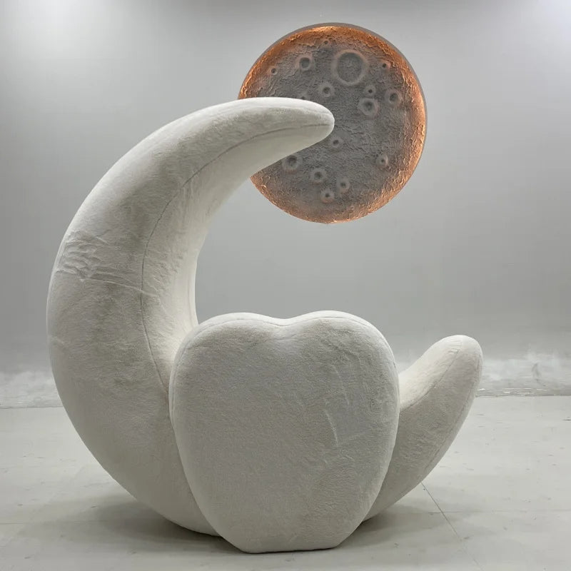 Crescent Cute Moon Plush Lounge Chair - Image 3
