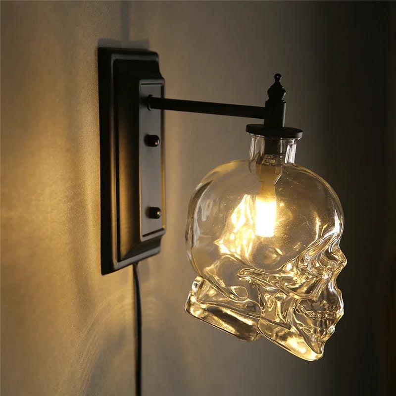 Gothic Skull Bottle Retro Wall Lamp - Image 6