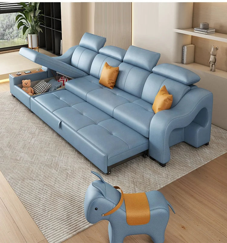 Rideable Seat Sectional Built-In Charging System Modern Sofa - Image 2