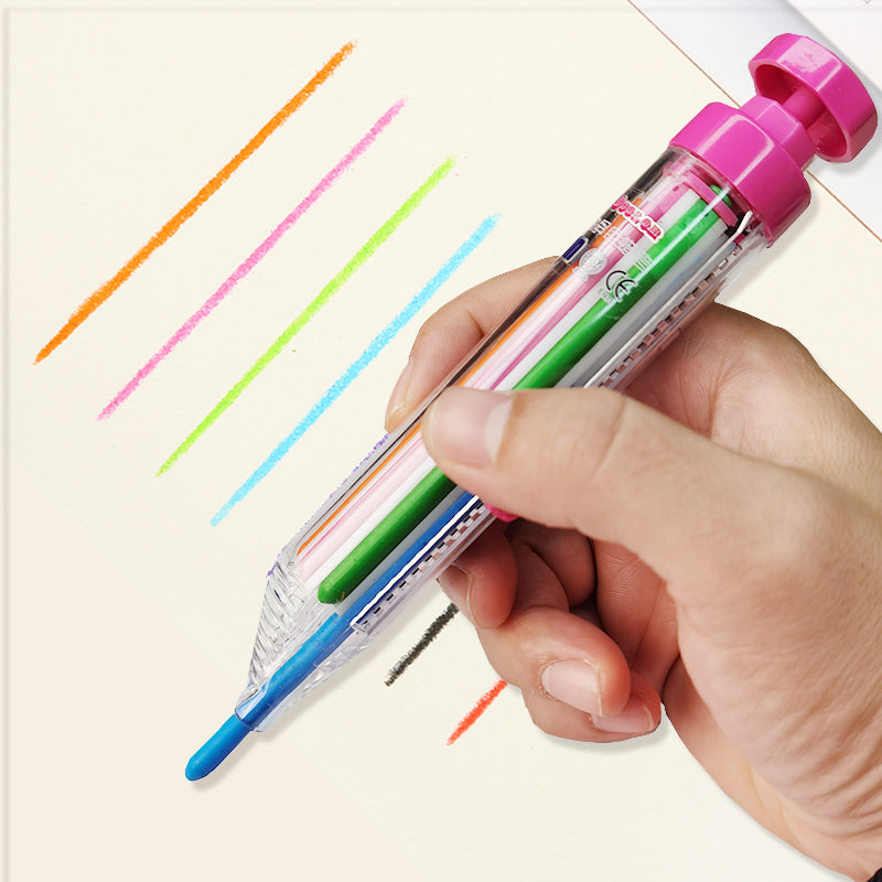 Retractable Kids Multi Coloring Pen