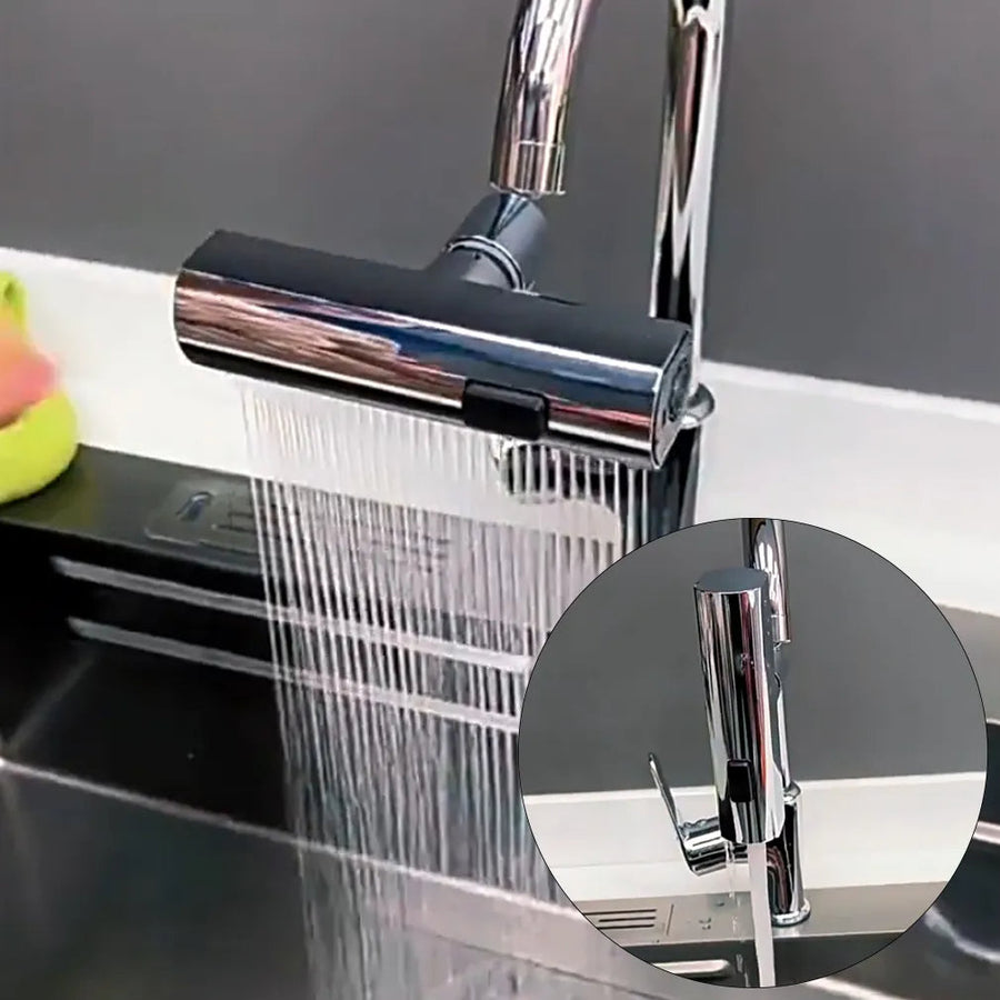Universal Rotating Waterfall Sink Faucet Extension - Image 1