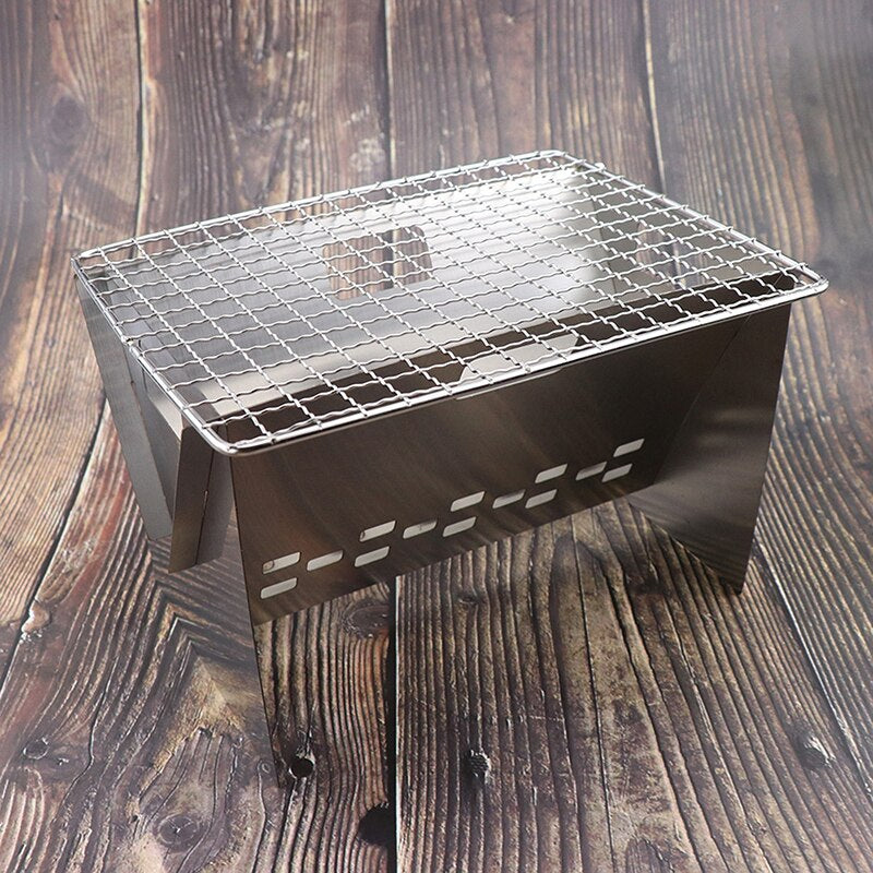 Stainless Steel Portable Folding Camping Mini Grill - Image 4