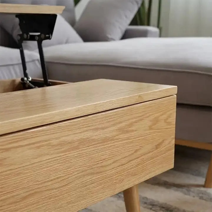Wooden Nordic Liftable Space Saving Coffee Table - Image 4