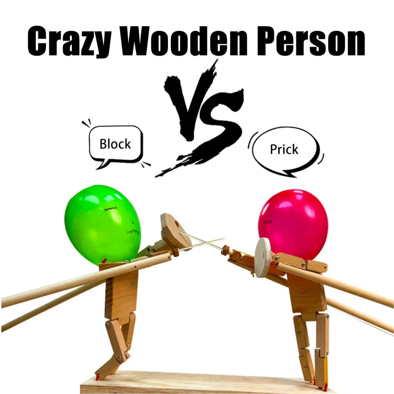 DIY Wooden Bots Battle Game Toy - Image 2
