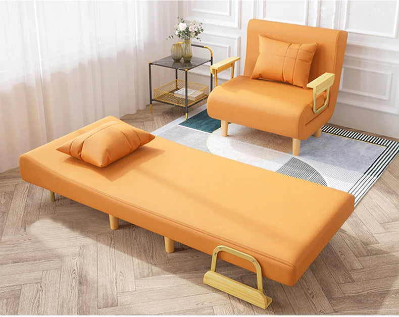 Modern Japanese Style Space Saving Foldable Single Sofa Bed - Image 3