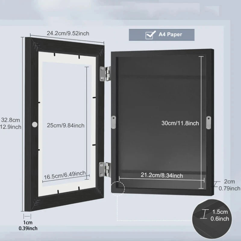 Magnetic Wooden Kids Easy Open Art Frame - Image 5
