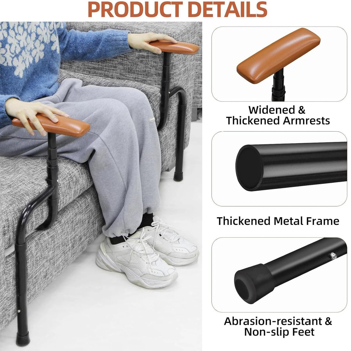 Senior Standing Aid Adjustable Couch Assist Rail