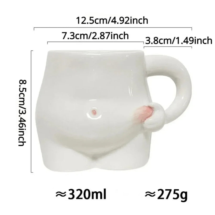 Big Belly Fat Ceramic Coffee Mug - Image 4