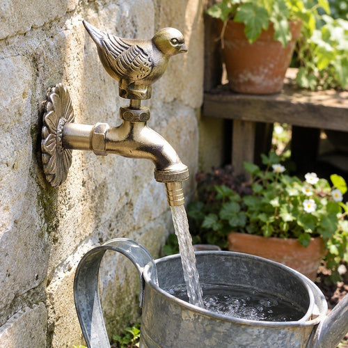 Spring Bird Garden Faucet