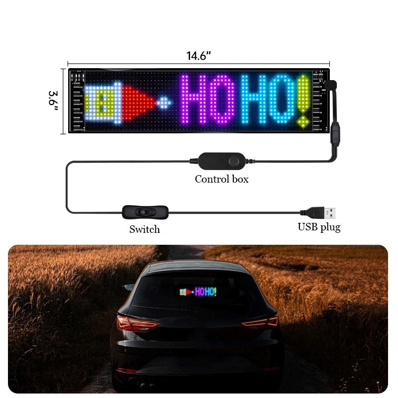 LED Customizable Fun Ride Bluetooth Car Sign - Image 9