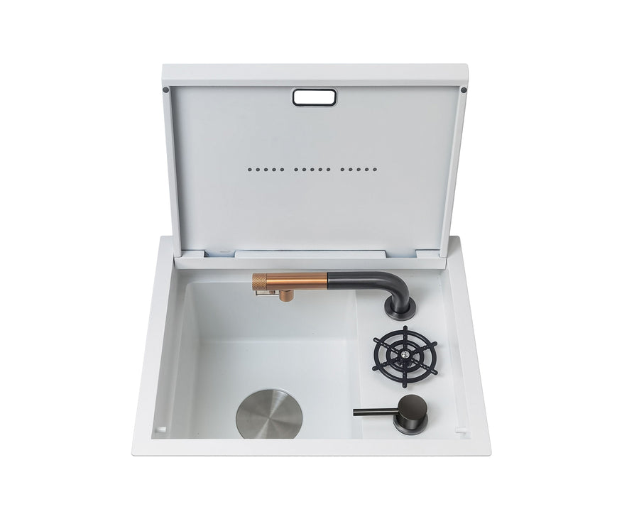 Dual-Compartment Waste Disposal Kitchen Station Integrated Sink - Image 6