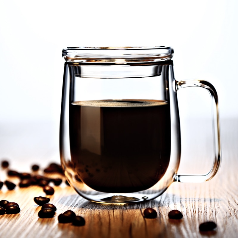 Handmade Double Thermal Insulated Glass Mug - Image 4