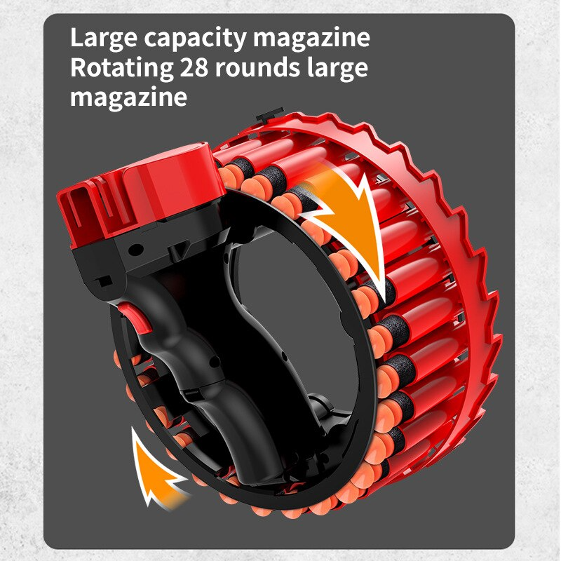 Electric Foam Bullet Firing Ring Gun Toy - Image 2