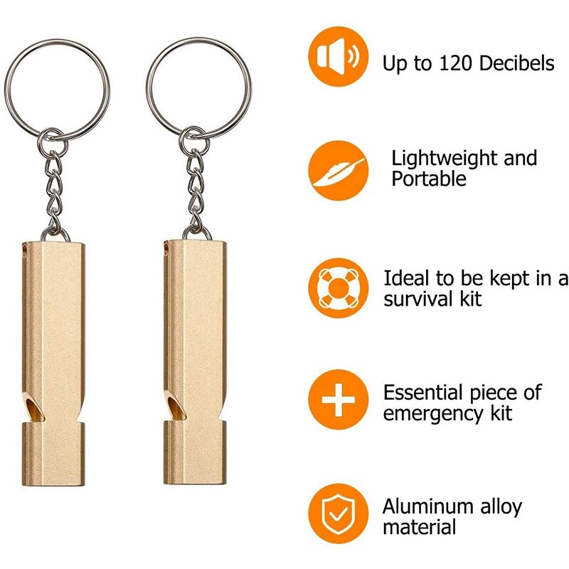 Ultra Loud Survival Emergency Whistle Keychain - Image 2